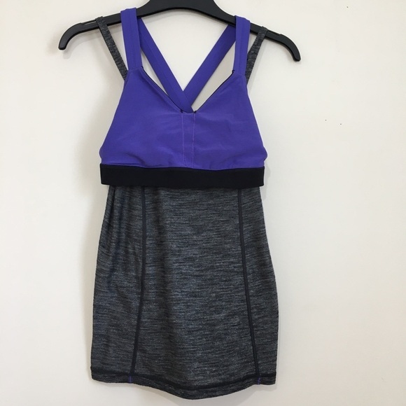 Lululemon Run for Gold Criss Cross Layered Tank Top Active Shelf Bra Top - Picture 13 of 16